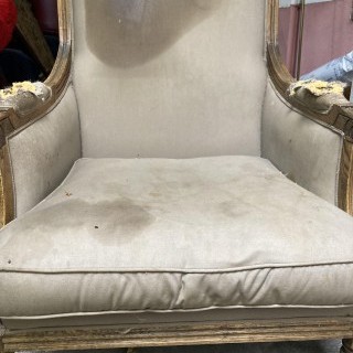 Restauration d'un fauteuil Bergère