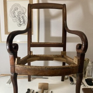 Restauration d'un Fauteuil de Style Empire