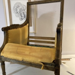 Restauration d'un fauteuil Bergère