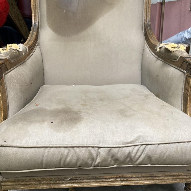 Restauration d'un fauteuil Bergère